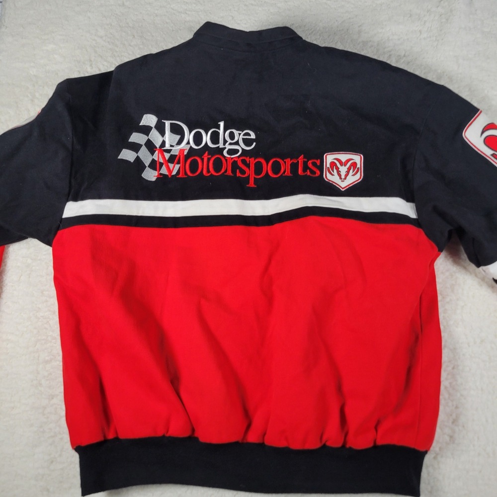 VTG Apparel Dodge Motorsports Racing Champions Apparel Jacket Mens M Red Black
